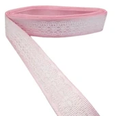 Tafta Dantel Görünümlü Kurdele Pembe 25 Mm 2 Metre - 1