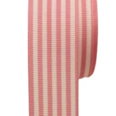 Tafta Çizgi Desen Kurdele 25 Mm Pudra 2 Metre thumbnail 1