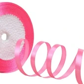 Saten Kurdele 6 Mm Şeker Pembe 2 Metre thumbnail 1