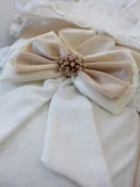 Yenidoğan Nil Taç Nakışlı Kumru Kundak Bebek Battaniyesi - 2