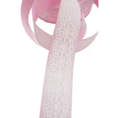 Tafta Dantel Görünümlü Kurdele Pembe 25 Mm 2 Metre - 2