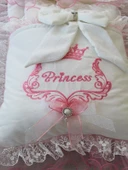 Yenidoğan Nil Taç Nakışlı Kundaklı Trilüks 3lü Alt Açma Seti thumbnail 3