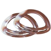 Çanta Sapı Oval Kahverengi-beyaz 18 Cm - 1