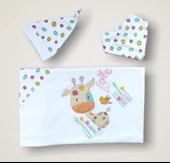 Love Zürafa Nakışlı %100 Cotton Antibakteriyel 10lu Zıbın Takımı Hastane Çıkışı thumbnail 2