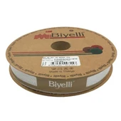 Biye Simli Katlı Kg Gümüş 2 Cm 25 Metre %50 Simli % 50 Polyester - 1