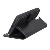 Apple iPhone 14 Uyumlu Deri Cüzdanlı Kılıf MWWN RST1 Siyah thumbnail 2