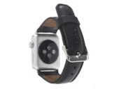 Apple Watch Uyumlu Deri Kordon 42-44-45mm RST1 Siyah thumbnail 2