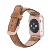 Apple Watch Uyumlu Deri Kordon 42-44-45mm G19 Taba thumbnail 2