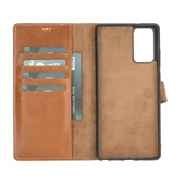 Samsung Galaxy Note 20 Uyumlu Deri Cüzdanlı Kılıf RST2EF Taba thumbnail 2