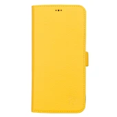 Apple iPhone 13 Pro Max Uyumlu Deri Cüzdanlı Kılıf Limon Sarı thumbnail 2