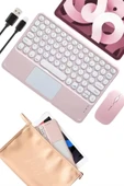 Bluetooth Touchpad Klavye Ultra İnce Taşınabilir Q Klavye - 4