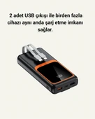 Taşınabilir Şarj Cihazı 20000 mAh | 22.5W Hızlı Şarj + Dijital Ekran + Kablo Dahil - 4