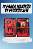 Deri Çantalı Siyah Paslanmaz Çelik 17 Parça Manikür Pedikür Seti - 1