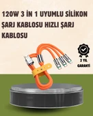 Çoklu Cihaz Dostu 120 W Hızlı Şarj Kablosu – Tek Kablo ile Her Cihaz Elinizin Altında - 1