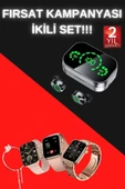 Yeni Nesil Kaliteli Akıllı Saat ve Kablosuz Bluetooth Kulaklık  Yüksek Ses Kaliteli thumbnail 2