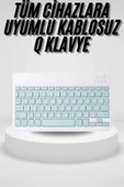 Uyumlu Kablosuz Bluetooth Şarj Edilebilir Mini Q Klavye - 2