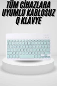 Uyumlu Kablosuz Bluetooth Şarj Edilebilir Mini Q Klavye - 1