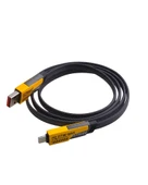 65W 4'ü 1 Arada Çoklu Şarj Kablosu – USB-C, USB-A, Lightning, Veri ve Şarj Desteği - 5