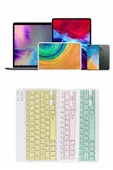 Uyumlu Kablosuz Bluetooth Şarj Edilebilir Mini Q Klavye - 1