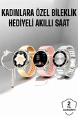 Kadınlara Özel Bileklik Hediyeli Amoled Ekran Akıllı Saat thumbnail 3