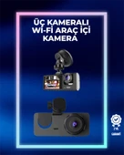 1080p Ön + 720p Arka & İç Kamera – Suya Dayanıklı Araç Güvenlik Kamerası - 1