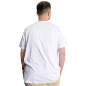 Büyük Beden Erkek T-shirt Basic 20031 Beyaz - 4