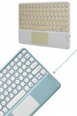 Bluetooth Touchpad Klavye Ultra İnce Taşınabilir Q Klavye - 3