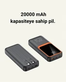 Taşınabilir Şarj Cihazı 20000 mAh | 22.5W Hızlı Şarj + Dijital Ekran + Kablo Dahil - 1