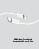Orijinal Kalite 30W Type-C Lightning Hızlı Şarj Kablosu – 1.2m Dayanıklı - 2