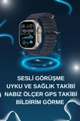 Akıllı Saat Bluetooth Bağlantılı NFC ve GPS Uyumlu Nabız Ölçer Sesli Görüşme thumbnail 2