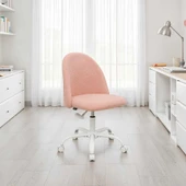 Curve Çalışma Sandalyesi - Pembe 61x58,5x81,5-91 cm - 1