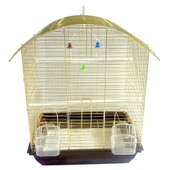 Nanbell Pirinç Sürgülü Izgaralı İthal Kuş Kafesi 37X28X48cm - 1