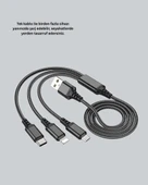 3’ü 1 Arada Hızlı Şarj Kablosu – iOS Android Type-C Uyumlu - 5