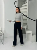 Fitilli şardonlu pantolon siyah a4058 - 4