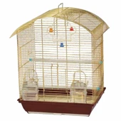 Nanbell Pirinç Sürgülü Izgaralı İthal Kuş Kafesi 37X28X48cm - 2