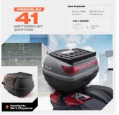 WOGEN 41 LİTRE PREMİUM SIRT DAYAMALI MOTOSİKLET ÇANTASI - NARDO GRİ - 1405 006 - 1