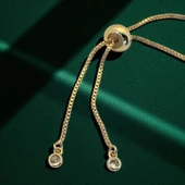 Sembole Özel Zincirli Beyaz Taş Desenli 14 Ayar Altın Plakalı Kalp Figürlü Hediye Bileklik-350 thumbnail 4