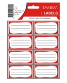 Tanex Kids Okul Etiketi Bordürlü Kırmızı 5Li - 3 paket - 1