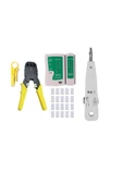 Network Kurulum Seti 3’lü Pense Seti + Test Cihazı + 100 Adet RJ45 Konnektör + Kep Kep - 1