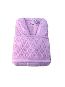 Royam 2 Parça %100 Pamuklu Kısmi Kadife Tek Kişilik Bornoz Seti thumbnail 4