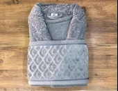 Royam 2 Parça %100 Pamuklu Kısmi Kadife Tek Kişilik Bornoz Seti thumbnail 3