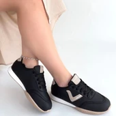 Jowen Siyah Cilt Bej Detaylı Bağcıklı Spor Ayakkabı thumbnail 5