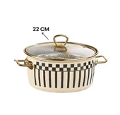 Prime Cream Emaye Kızartma Tenceresi – 22 CM - 6