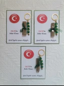 32 Adet Kişiye Özel Asker Kına Hatırası Dağıtmalık Hediyelik Yeşil Anahtarlık ve Paketlenmiş Kına thumbnail 3