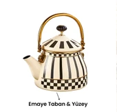 Prime Cream Emaye Bitki Çayı Demliği thumbnail 2