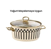 Prime Cream Emaye Kızartma Tenceresi – 22 CM - 5
