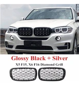 Bmw X5 F15 çift şeritli ön panjur ızgara 2014-2018 arası diamond - 2