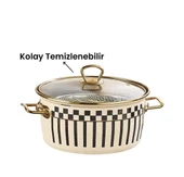 Prime Cream Emaye Kızartma Tenceresi – 22 CM - 4