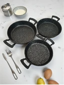 MyBru Döküm Omlet Tava 3'lü Set 18-20-22 Cm - 1