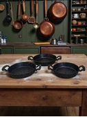 MyBru Döküm Omlet Tava 3'lü Set 18-20-22 Cm - 2